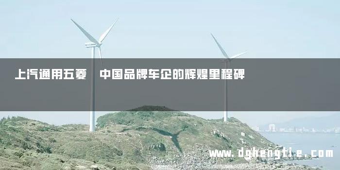 上汽通用五菱 中国品牌车企的辉煌里程碑